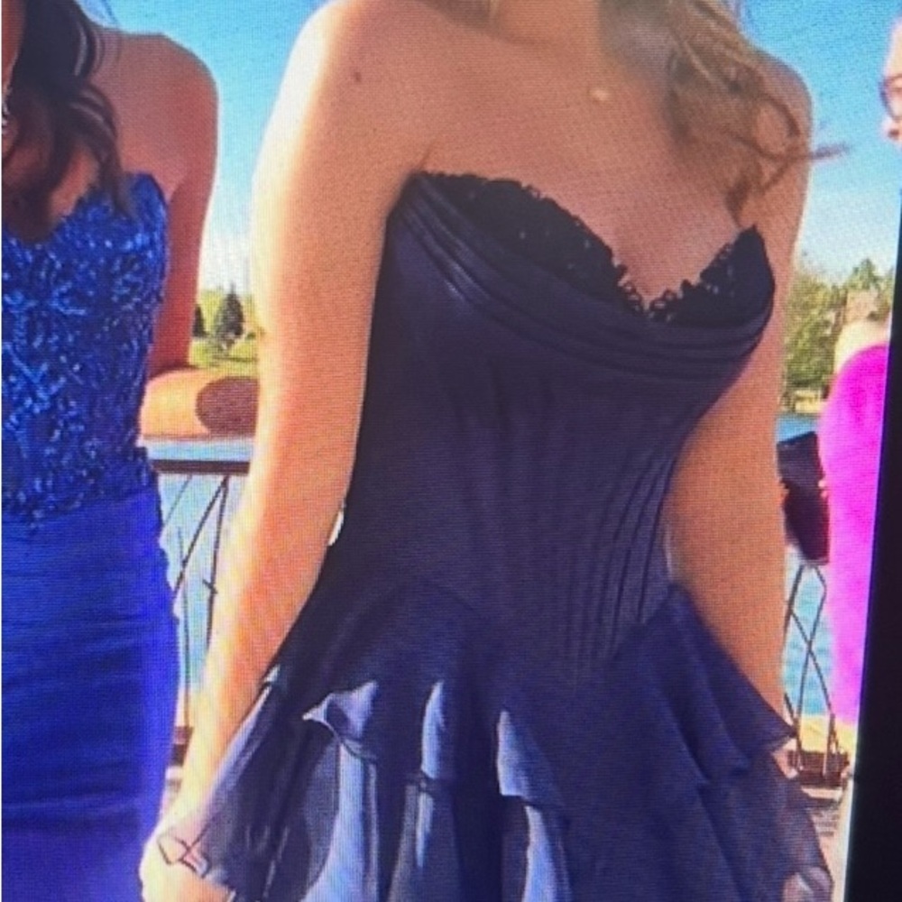 Sherri Hill Strapless Prom Evening Gown - Picture 4 of 5